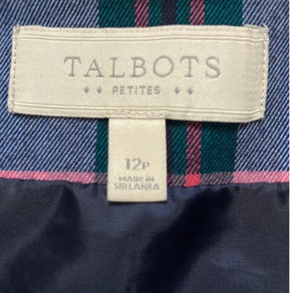 Talbots Petite wool blend size 12P tartan plaid skirt NWOT - Picture 4 of 7